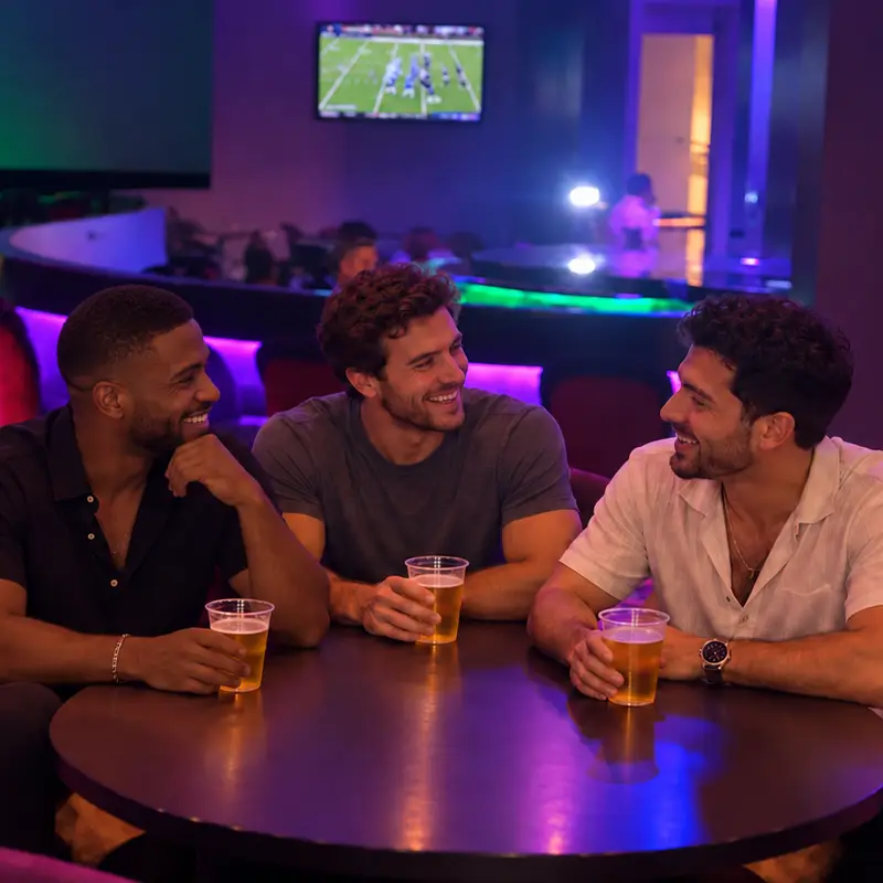 Group celebrating a bachelor or bachelorette party